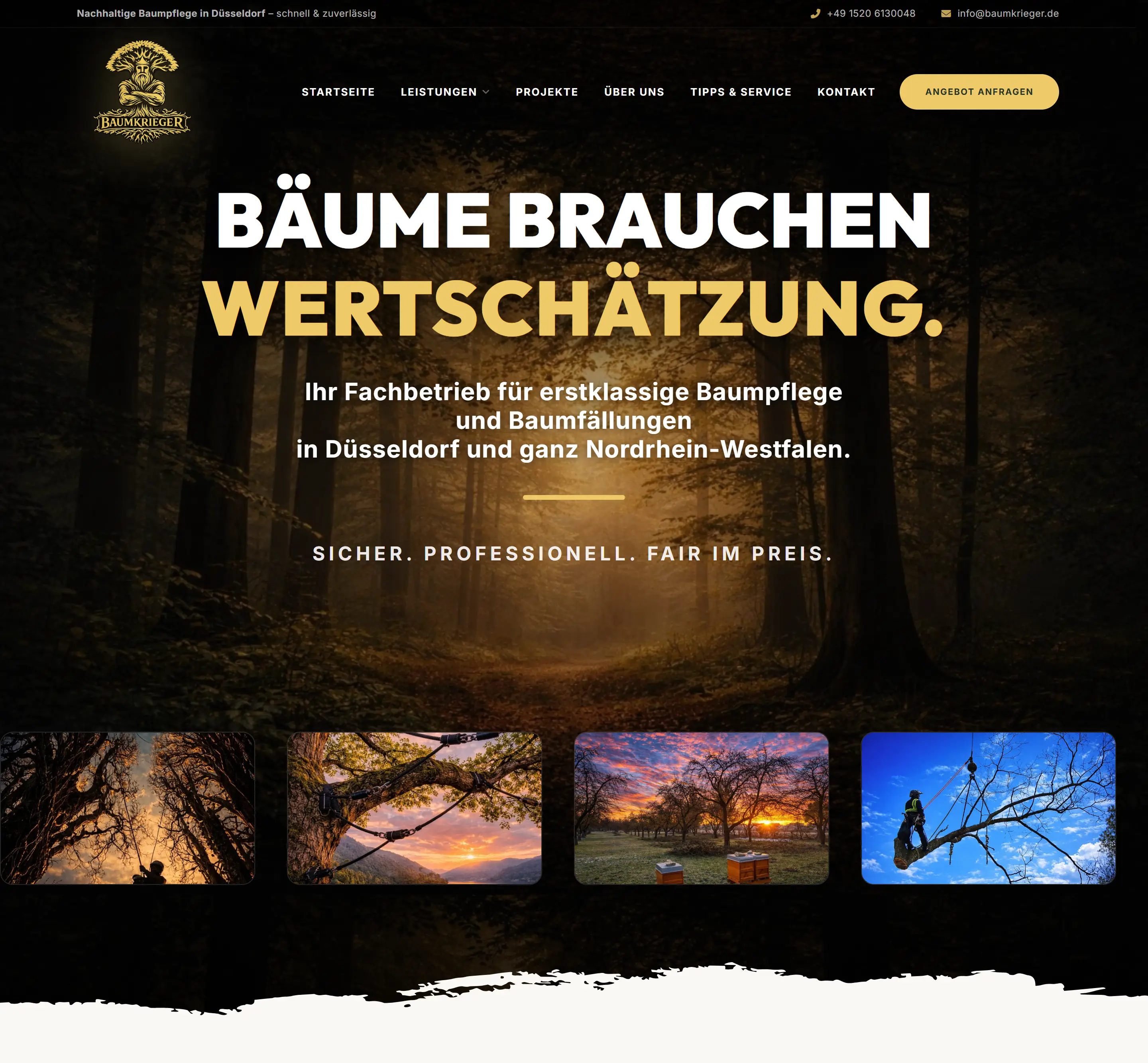 Baumkrieger Webportal – Baumpflege für Gewerbe und Kommunen
